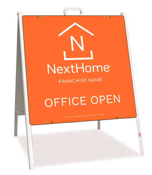 Office Open A-Frame and Sign Panel Unit, 24h x 24w, PVC